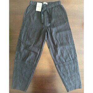 Everlane The Linen Pull-On Barrel Pant Black  Size Small Normcore